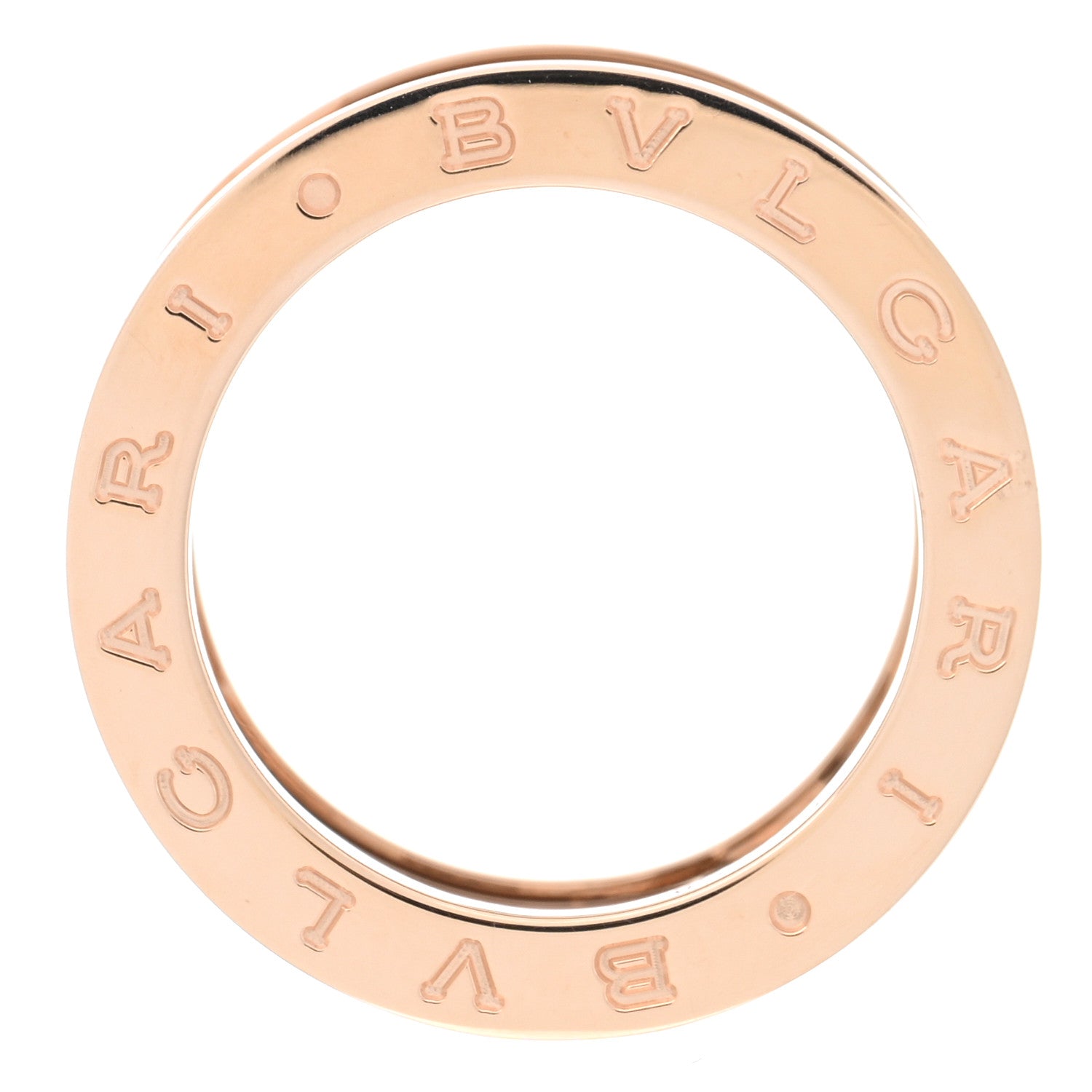 Bulgari 18K Rose Gold Black Ceramic B.Zero1 Legend Four-Band Ring 55 7.25 5 of 6