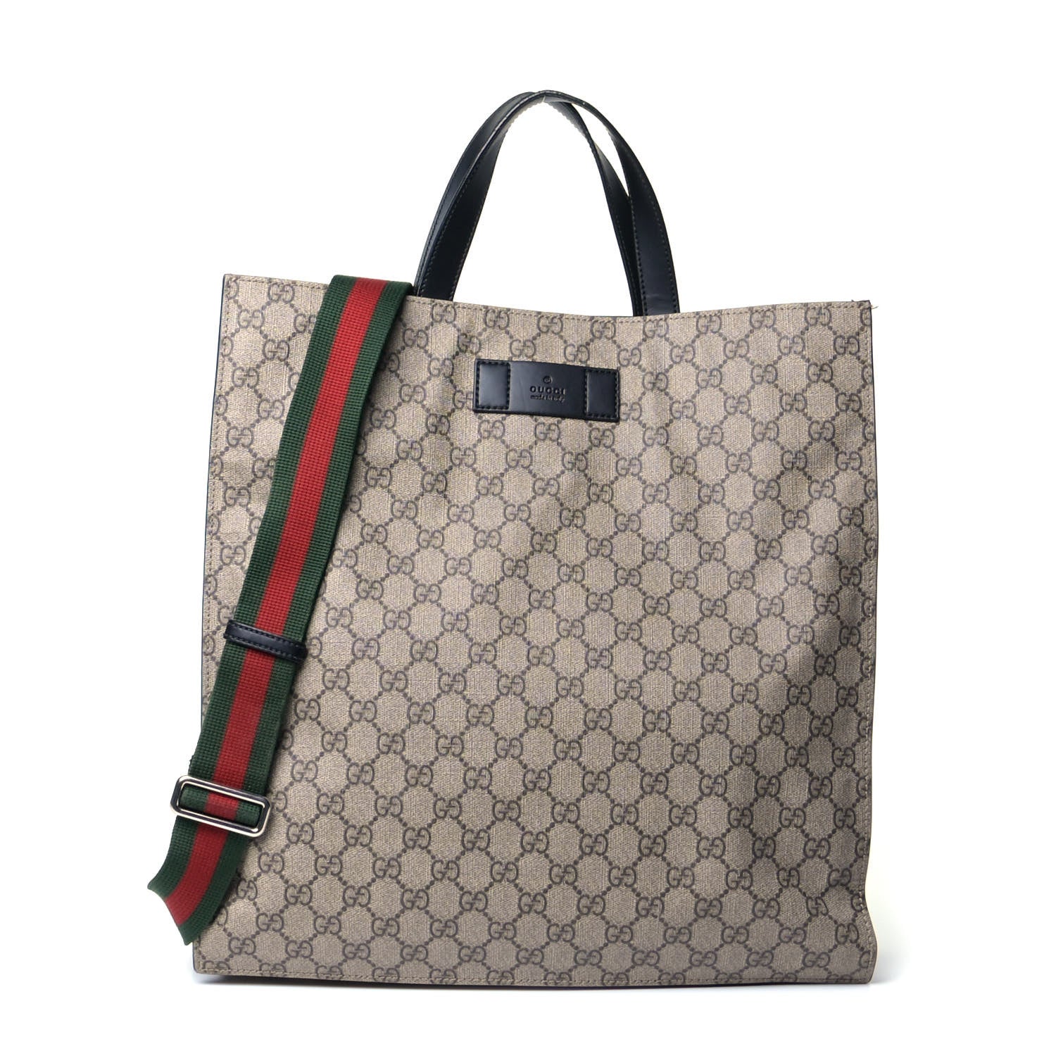 Gucci Soft GG Supreme Monogram Web Vertical Tote Black 1 of 7