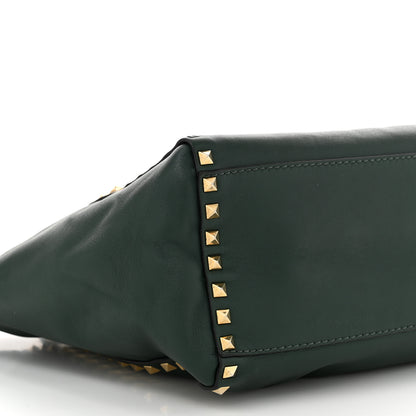 Valentino Garavani Vitello Rockstud Double Handle Tote  Smeraldo 8 of 11