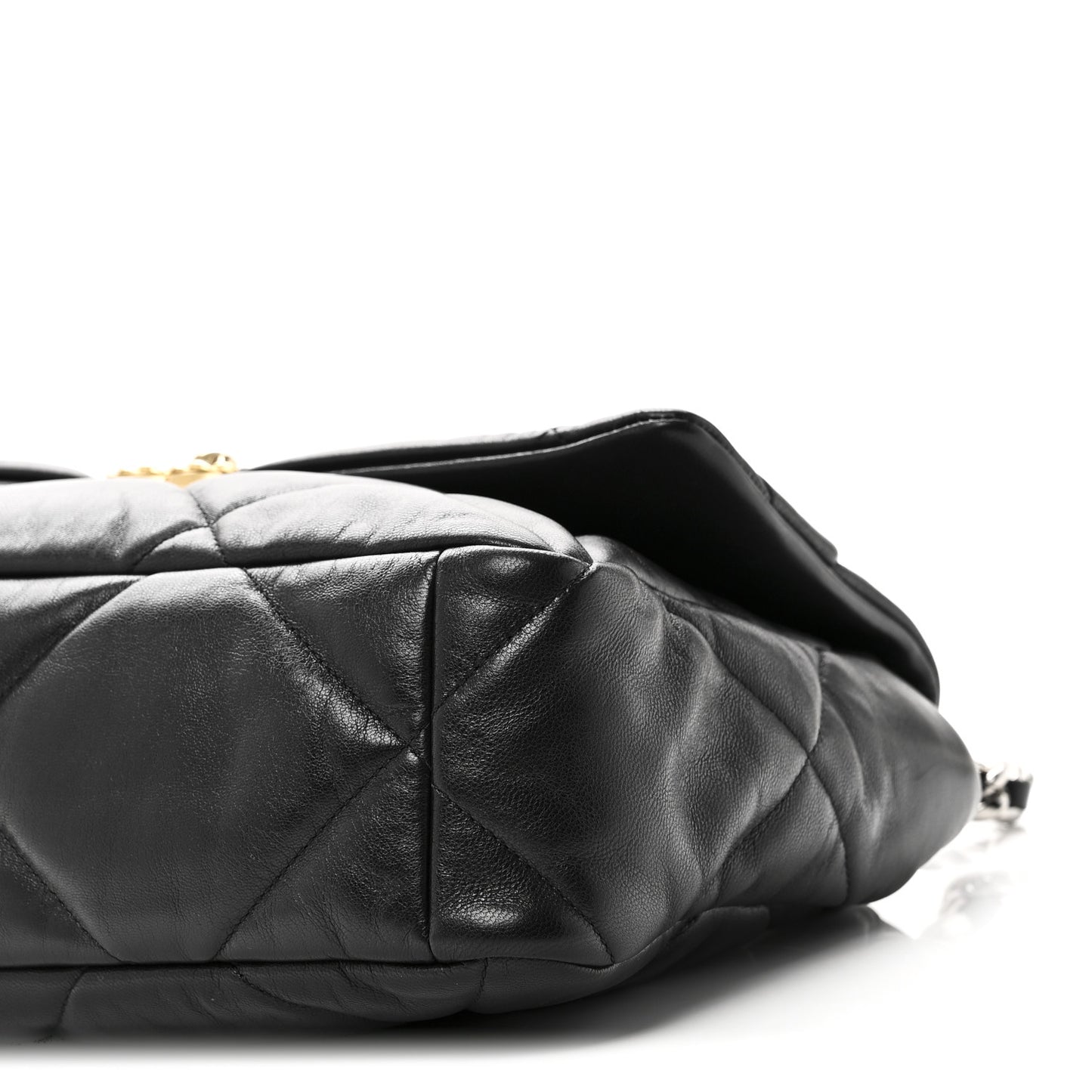 Goatskin Quilted Large Chanel 19 Flap Black