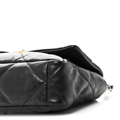 Chanel Goatskin Quilted Large Chanel 19 Flap Black 9 of 9