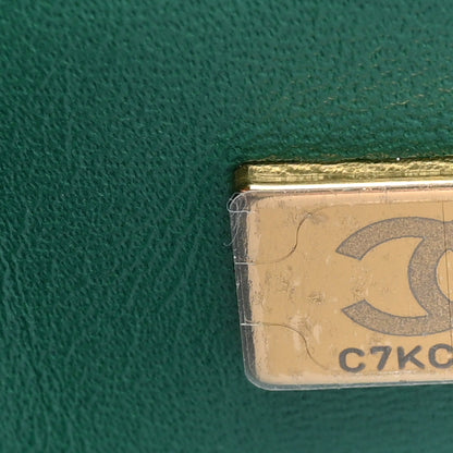 Chanel Iridescent Calfskin Quilted Mini Rectangular Flap Green 6 of 8