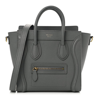 Celine Baby Drummed Calfskin Nano Luggage Kohl 1 of 10
