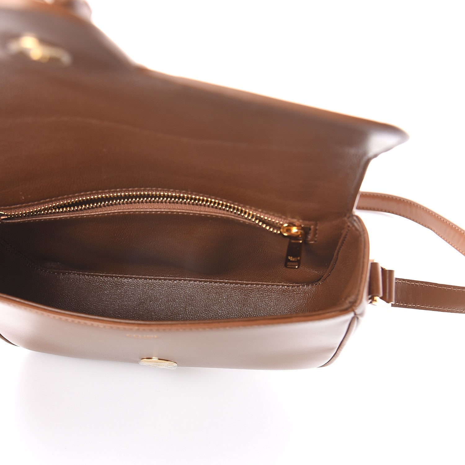 Celine Shiny Calfskin Medium Tassel Bag Caramel 4 of 7
