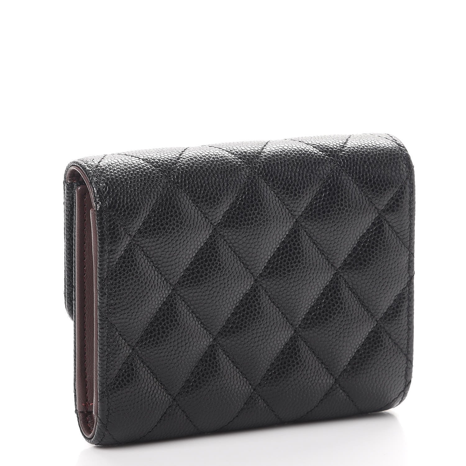 Chanel Caviar Quilted Compact Flap Wallet Black 3 of 9