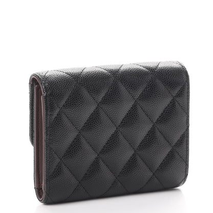 Chanel Caviar Quilted Compact Flap Wallet Black 3 of 9