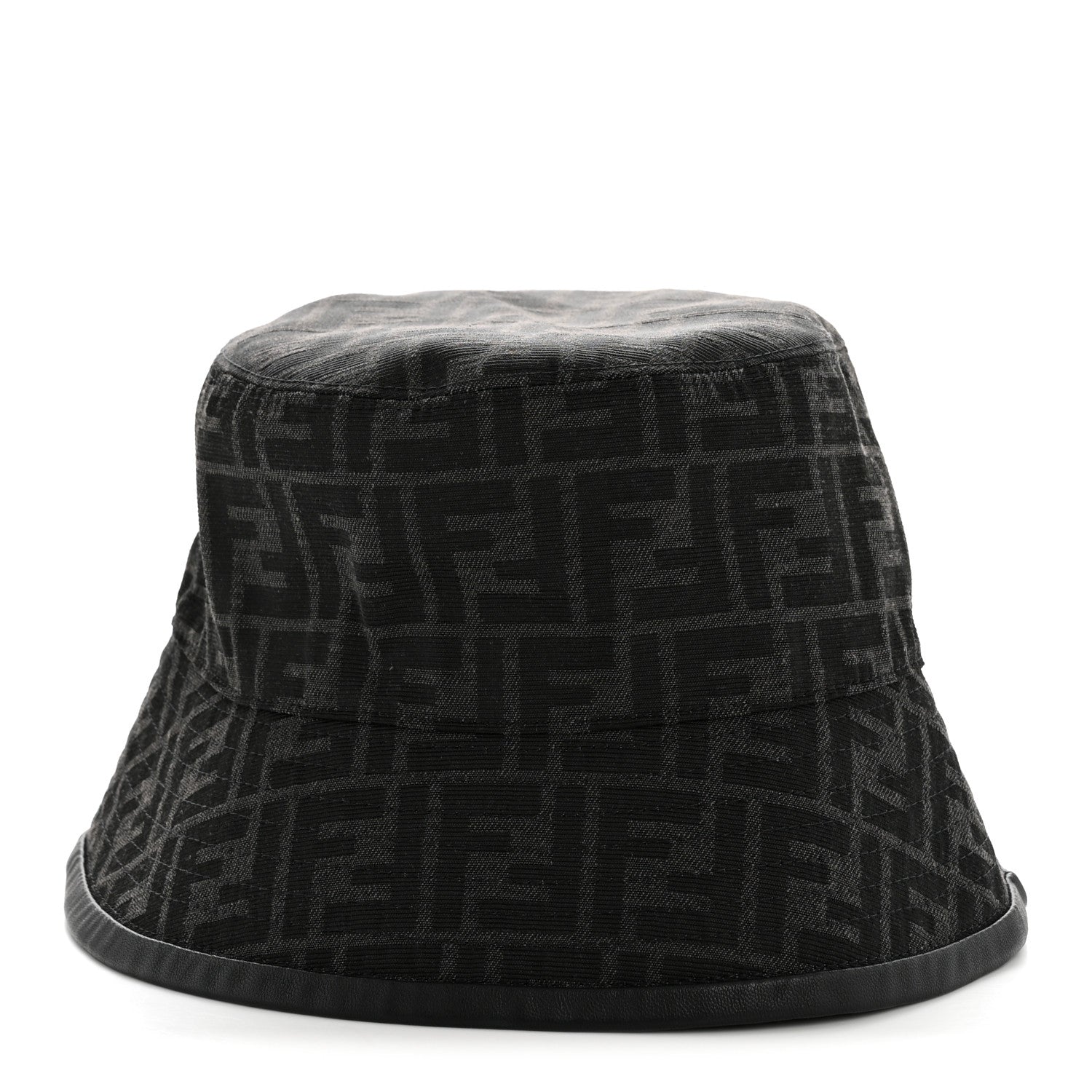 Fendi Fabric Jacquard FF Bucket Hat L Black 6 of 17