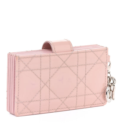 Christian Dior Patent Cannage Lady Dior 5-Gusset Card Holder Rose Clair 3 of 7