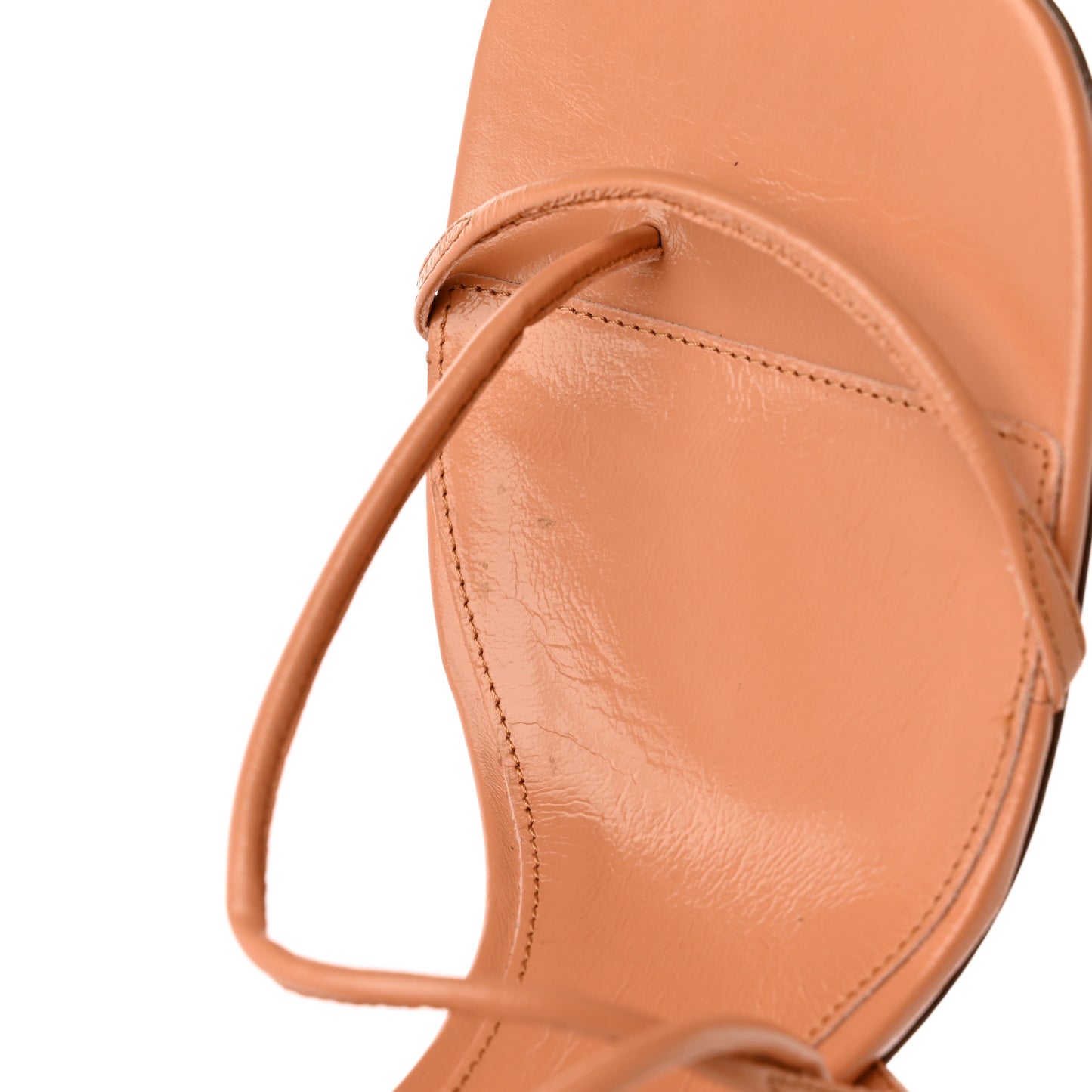 Crush Calfskin The Line 90mm Sandals 38 Clay