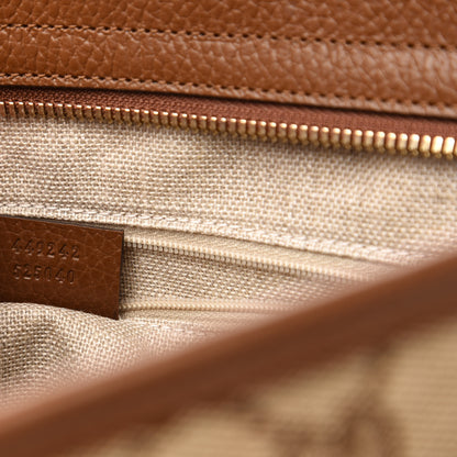 Gucci Monogram Medium Bree Zippered Tote Beige Tabacco 9 of 11