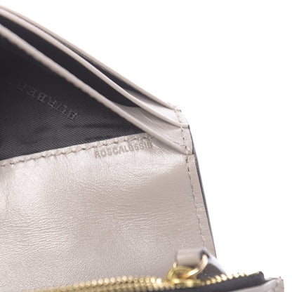 Burberry Signature Grain Calfskin Check Embossed Porter Continental Wallet Pale Grey 8 of 9