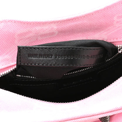 Balenciaga Denim BB Monogram Neo Cagole Handbag XS Pink 8 of 11