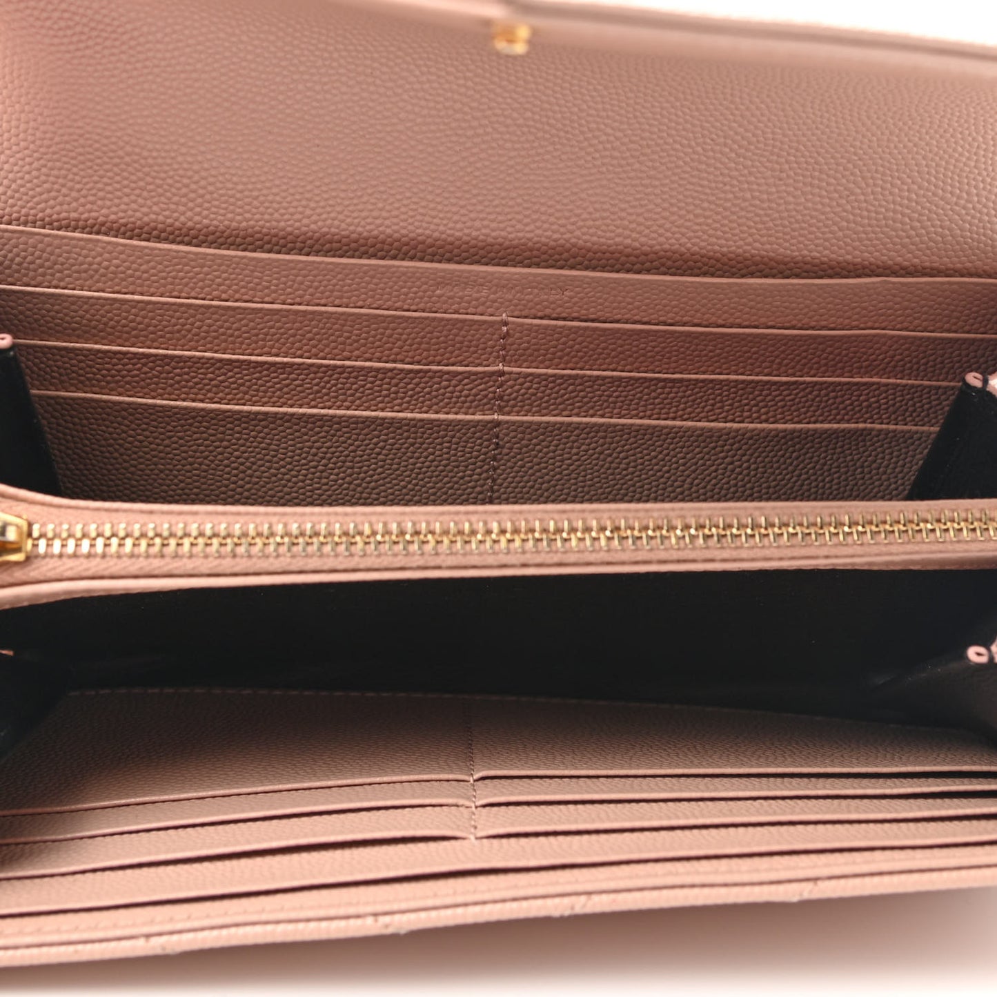 Grain De Poudre Matelasse Chevron Monogram Flap Wallet Pale Pink