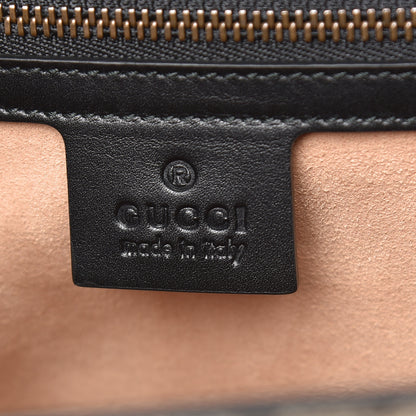 Gucci GG Supreme Monogram Small Osiride Top Handle Bag Black Gold 7 of 11