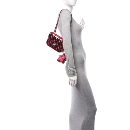 Chanel Mirror Calfskin Metallic Lambskin Quilted Hollywood Boulevard Mini Flap With Star Coin Purse Pink 2 of 12