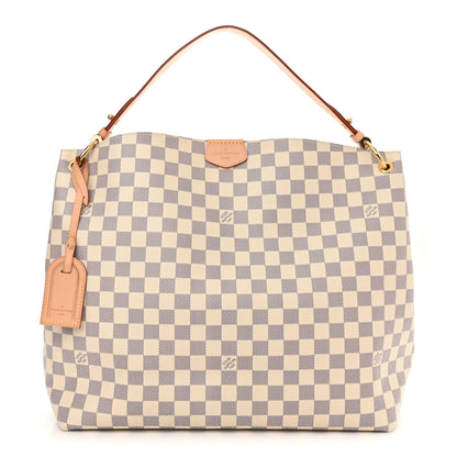 Louis Vuitton Damier Azur Graceful MM Rose Ballerine 1 of 9