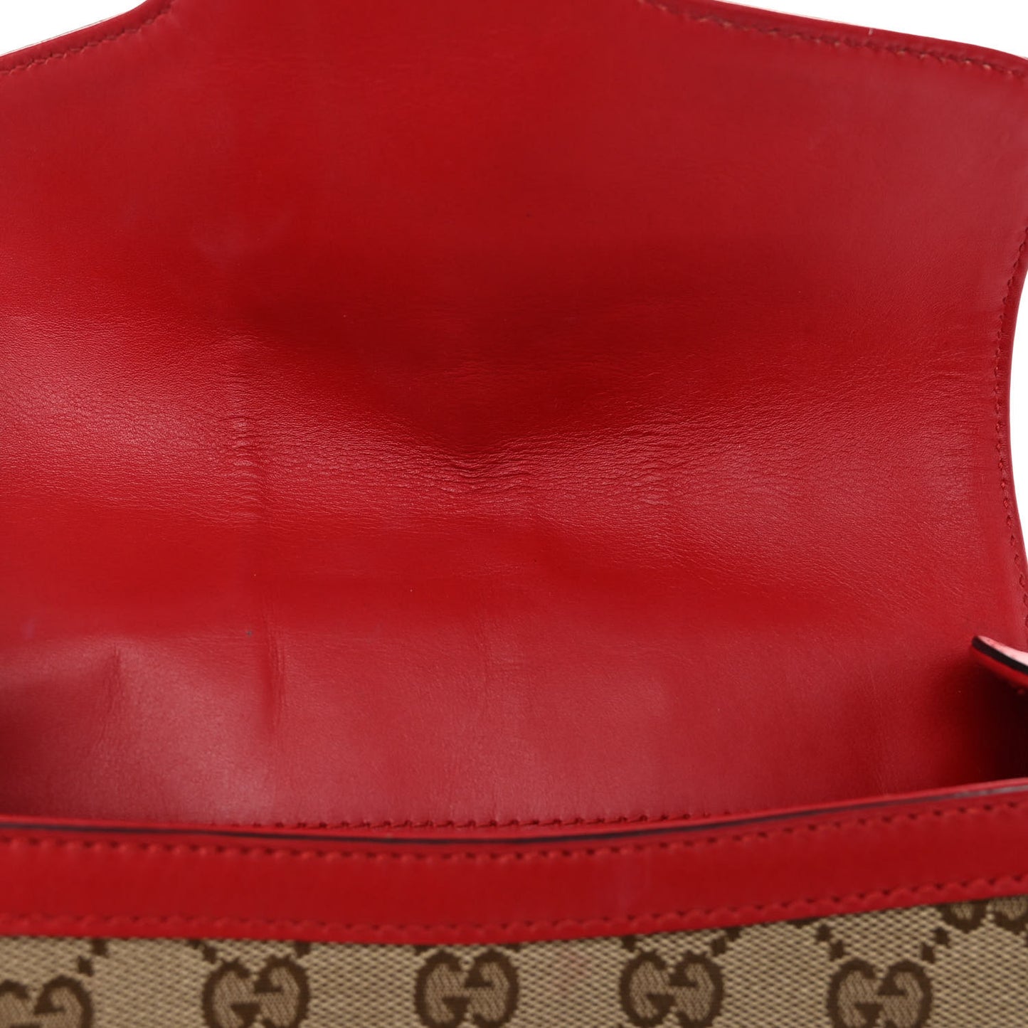 Monogram Ruinart Calfskin Medium Lady Web Shoulder Bag Beige Ebony Hibiscus Red