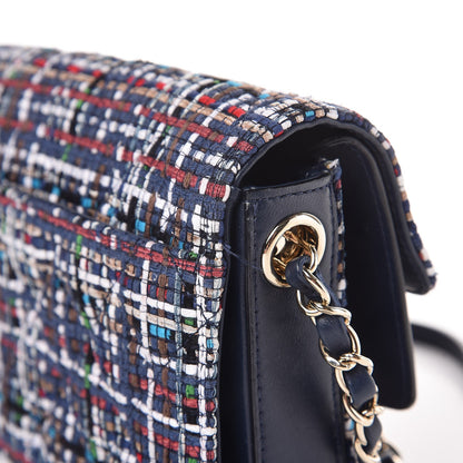 Chanel Tweed Calfskin Quilted CC Box Flap Multicolor 8 of 8