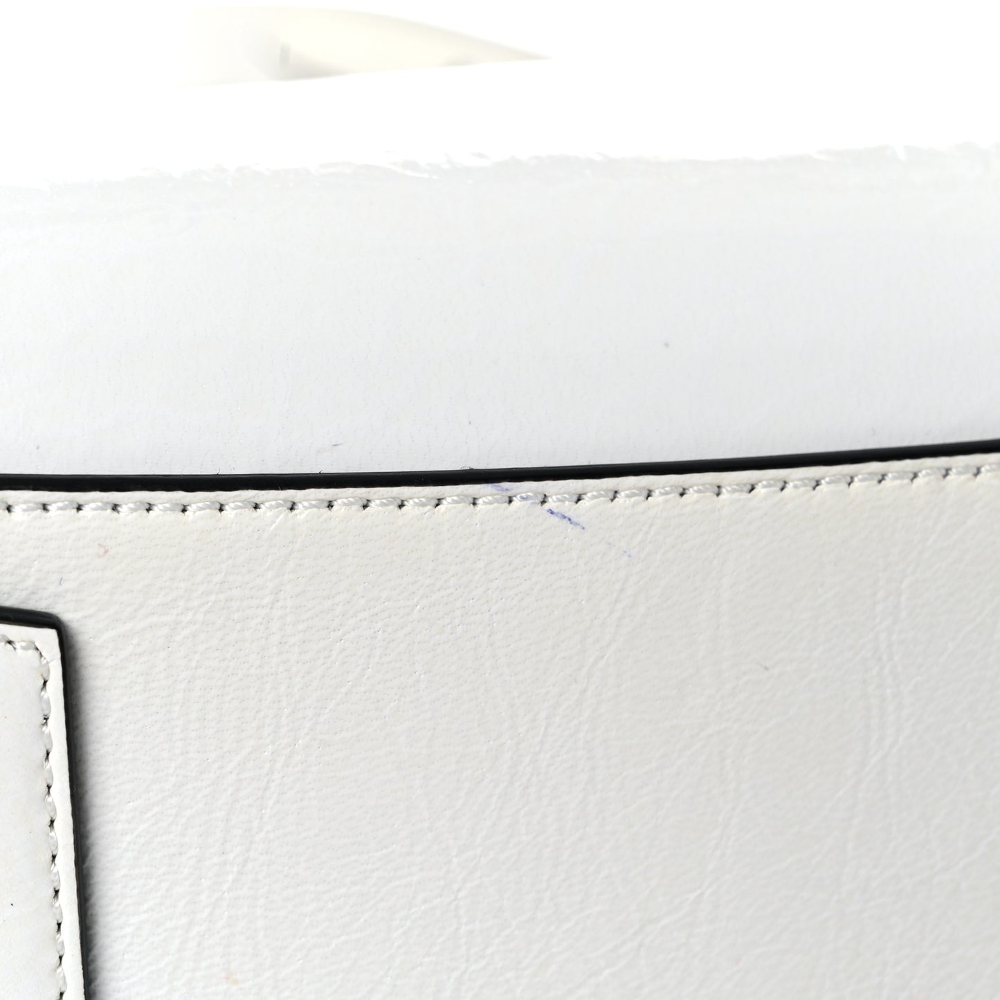 Crinkled Patent Calfskin Mini Antigona White