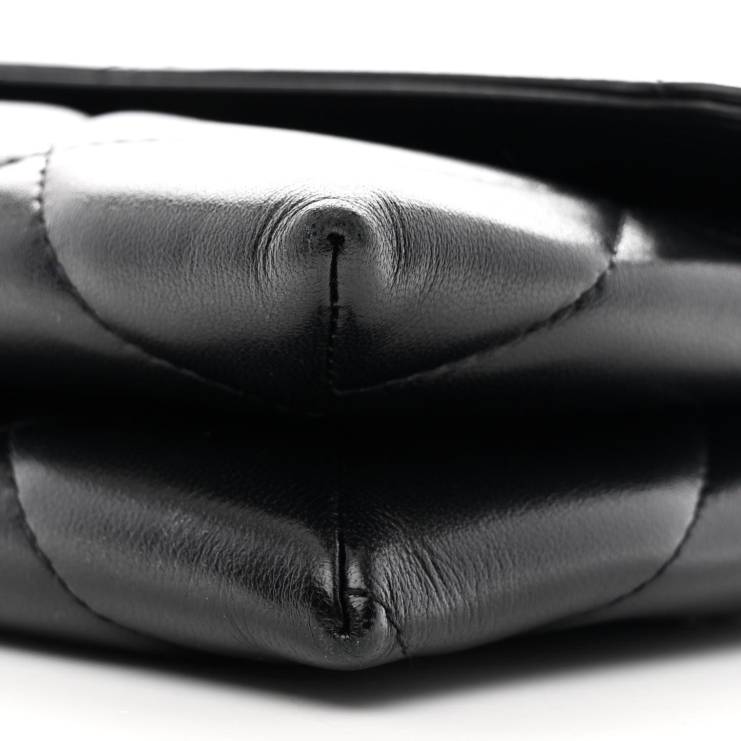 Lambskin Quilted Chanel 19 Flap Clutch Black