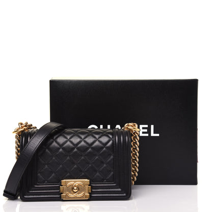Chanel Calfskin Quilted Small Boy Flap Black 15 of 15