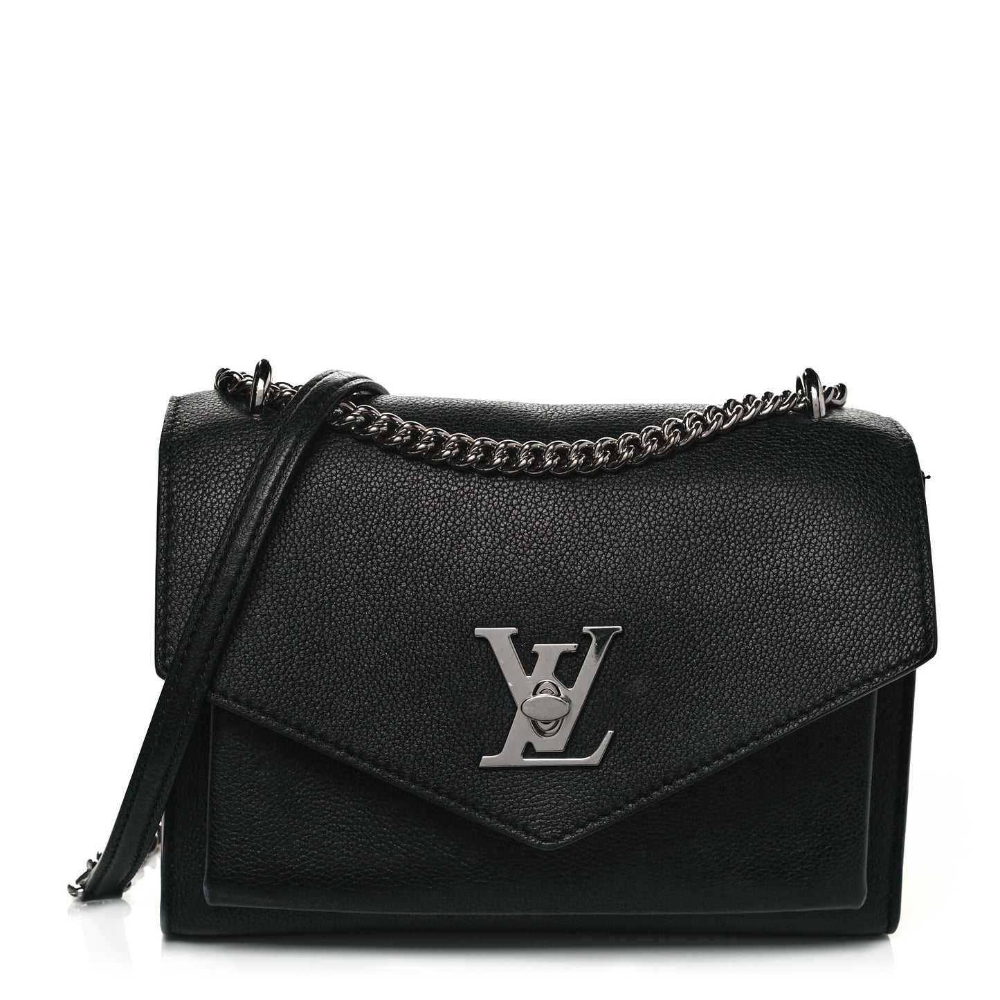 Soft Calfskin Mylockme Chain Bag BB Black