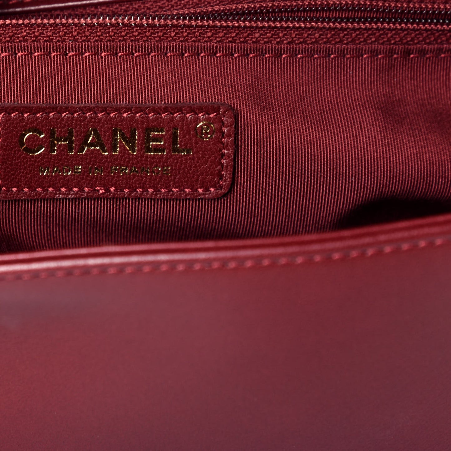 Lambskin Quilted New Medium Boy Flap Dark Red