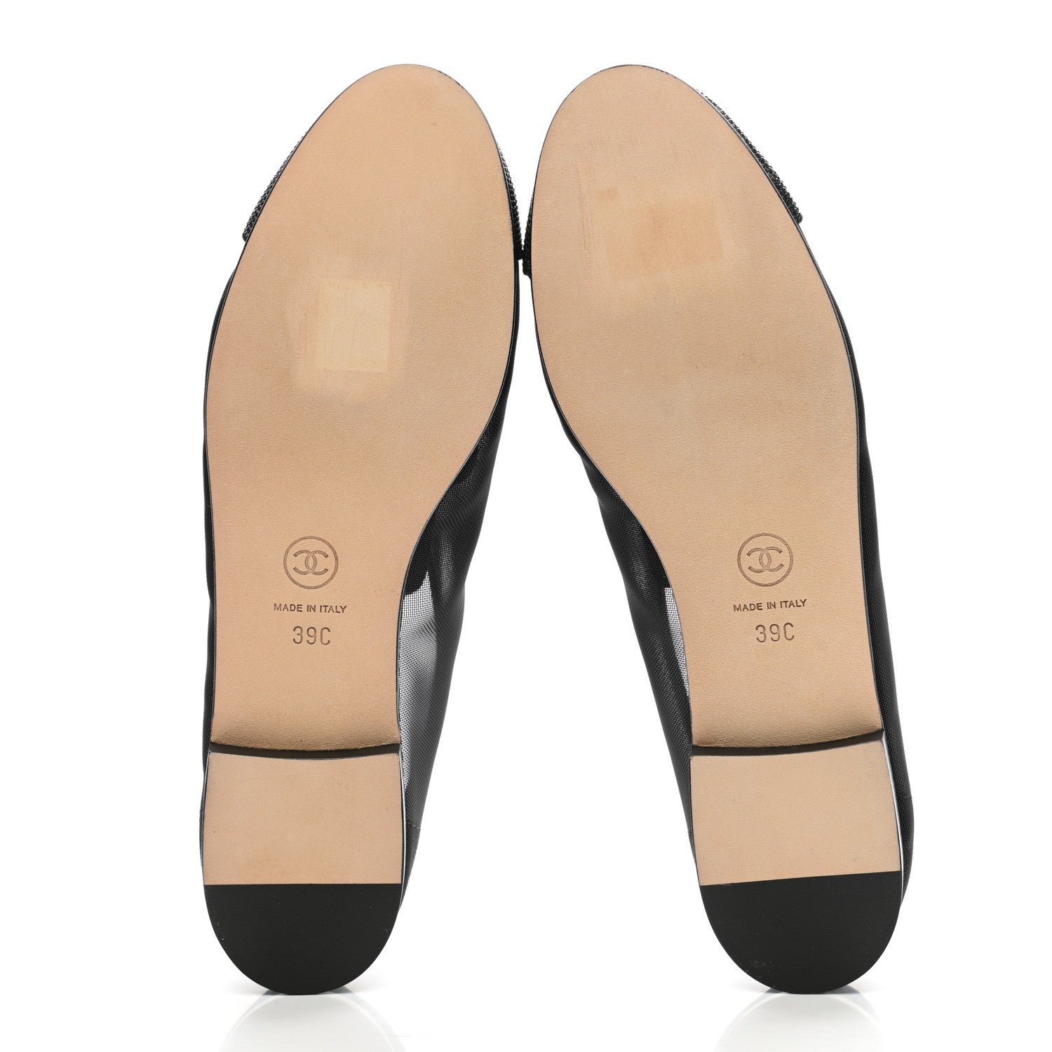 Chanel Calfskin Mesh Cap Toe CC Lace Up Oxford 39 Black 5 of 10