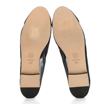 Chanel Calfskin Mesh Cap Toe CC Lace Up Oxford 39 Black 5 of 10