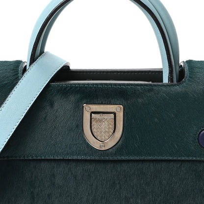 Christian Dior Calf Hair Calfskin Tri-Color Mini Diorever Flap Green 7 of 9