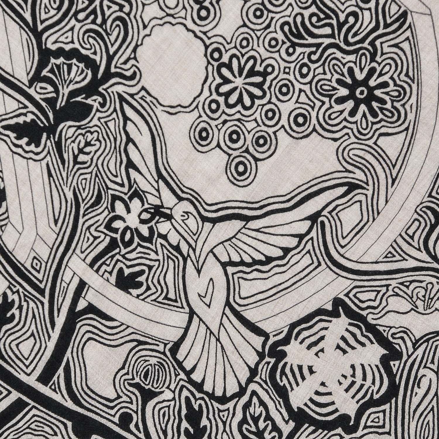 Hermes Cashmere Silk L'Arbre Du Vent Shawl 140 5 of 9