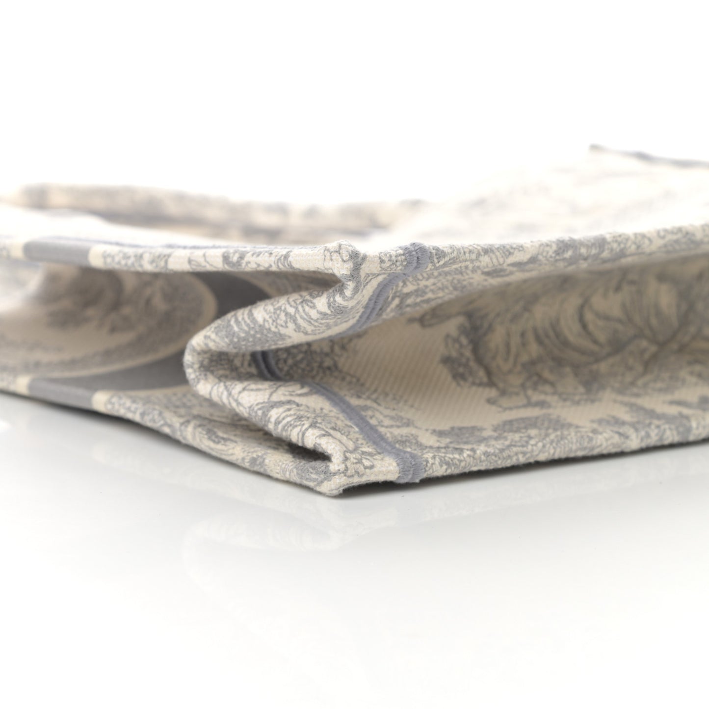 Canvas Embroidered Medium Dioriviera Toile De Jouy Book Tote Gray