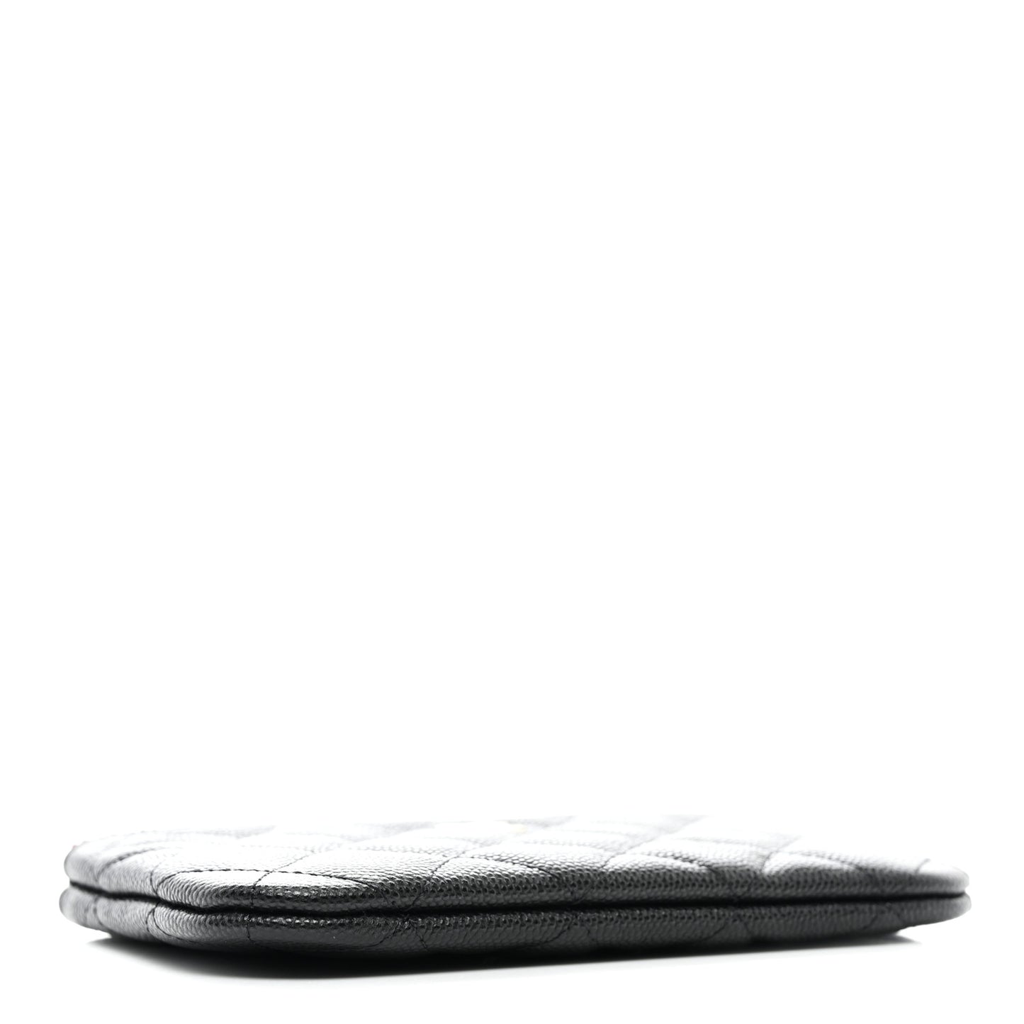 Caviar Quilted Small Cosmetic Case Black