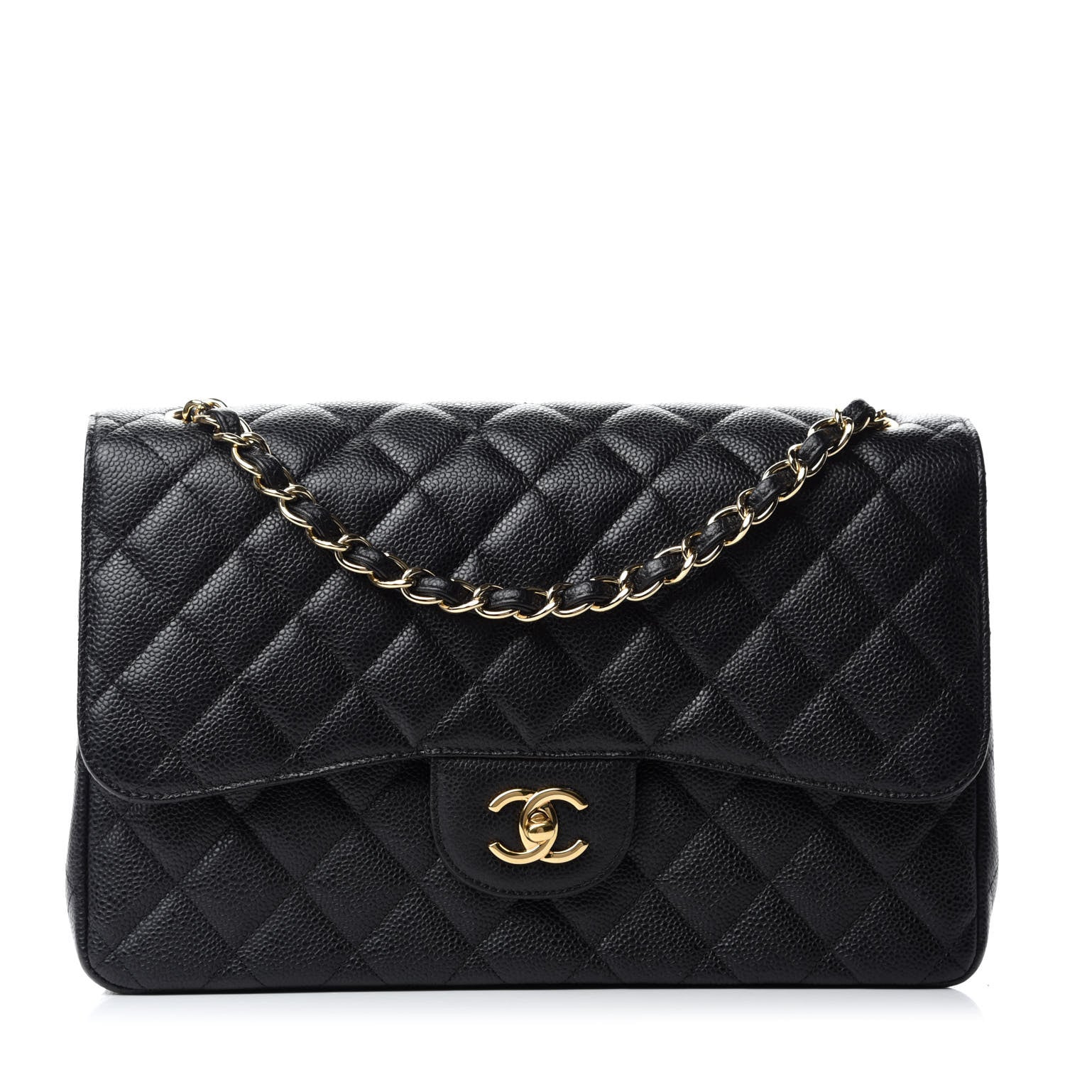 Chanel Caviar Quilted Jumbo Double Flap Black 1 of 11
