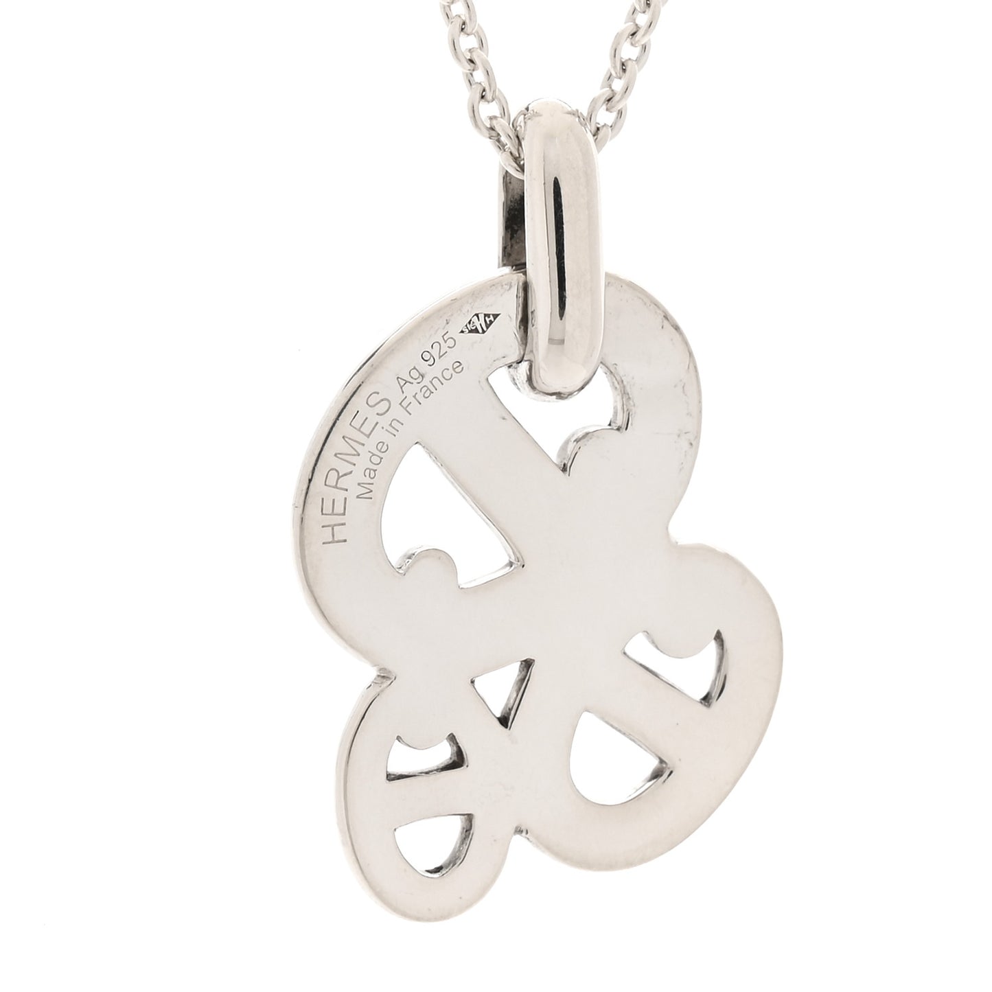 Sterling Silver Amulette Chaine d'Ancre Enchaine Pendant Necklace