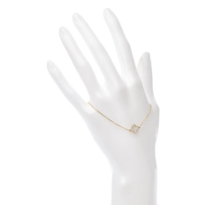 Van Cleef & Arpels 18K Yellow Gold Mother of Pearl Sweet Alhambra Bracelet 2 of 4