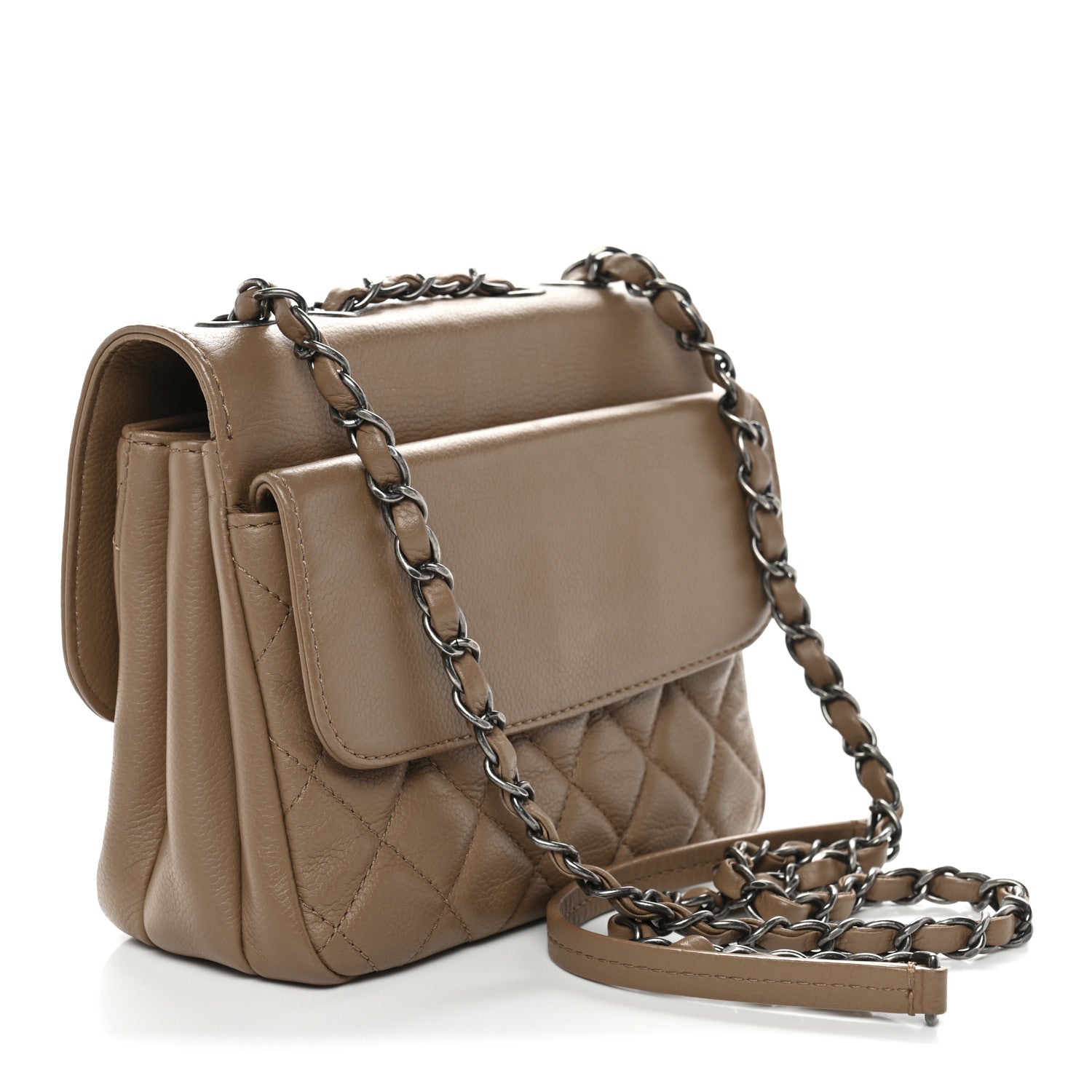 Chanel Caviar Quilted Mini All About Flap Bag Brown 3 of 9