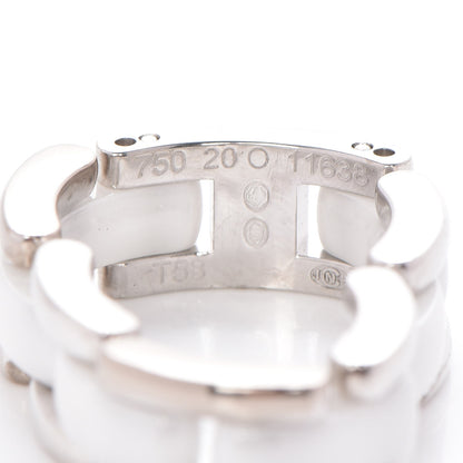 Chanel 18K White Gold Ceramic Medium Ultra Ring 8.5 White 5 of 6