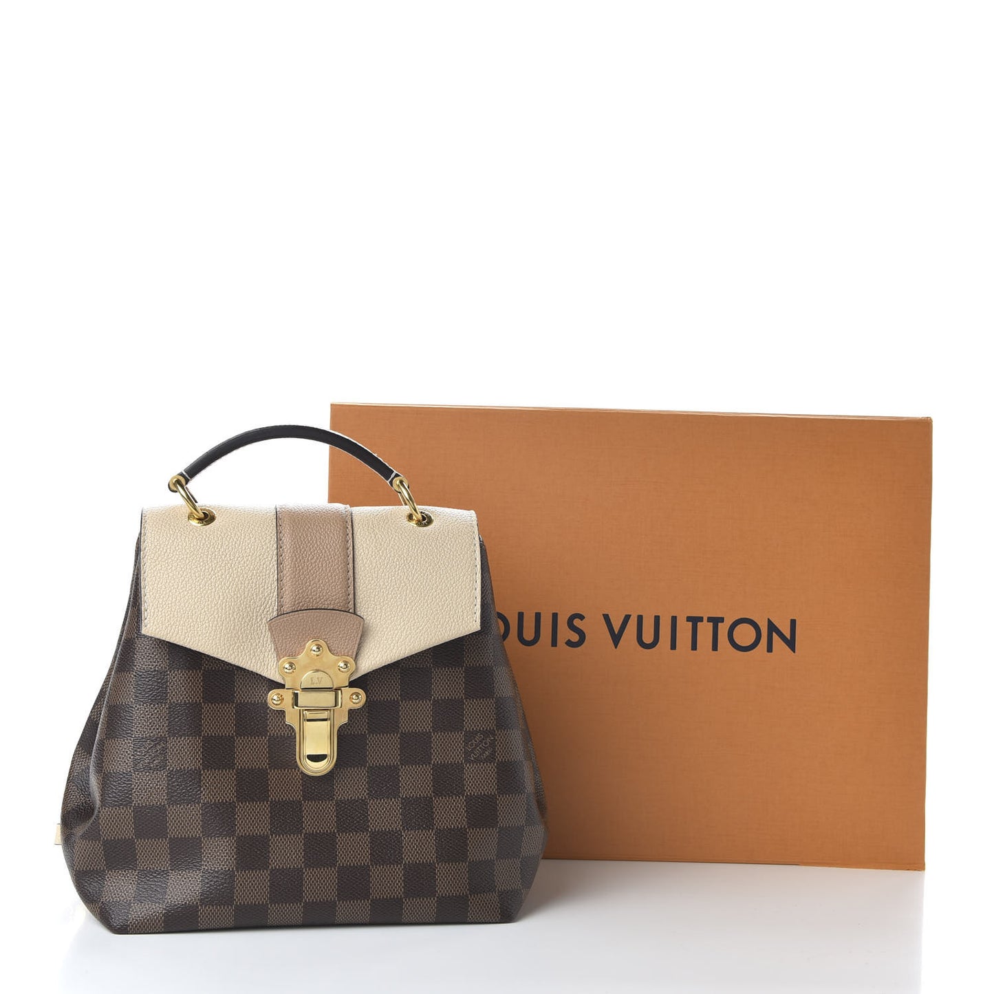 Damier Ebene Clapton Backpack Creme