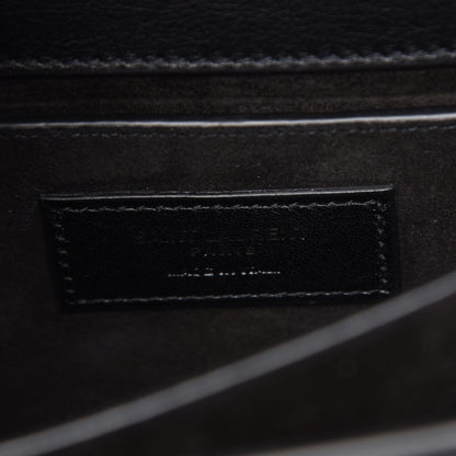 Saint Laurent Grained Calfskin Studded Medium Monogram Heart Sunset Black 8 of 11