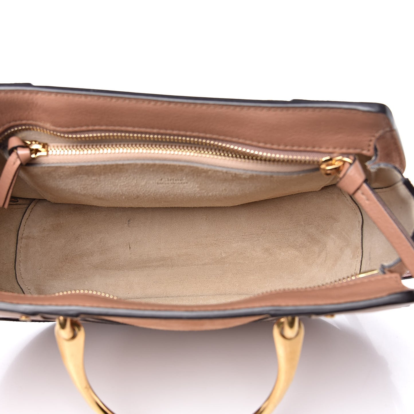 Calfskin Suede Medium Pixie Shoulder Bag Nougat