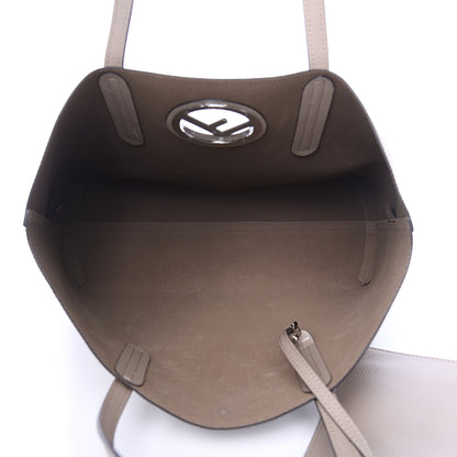 Fendi Vitello Vienna Enamel F is Fendi Shopping Tote Tortora Taupe 4 of 9