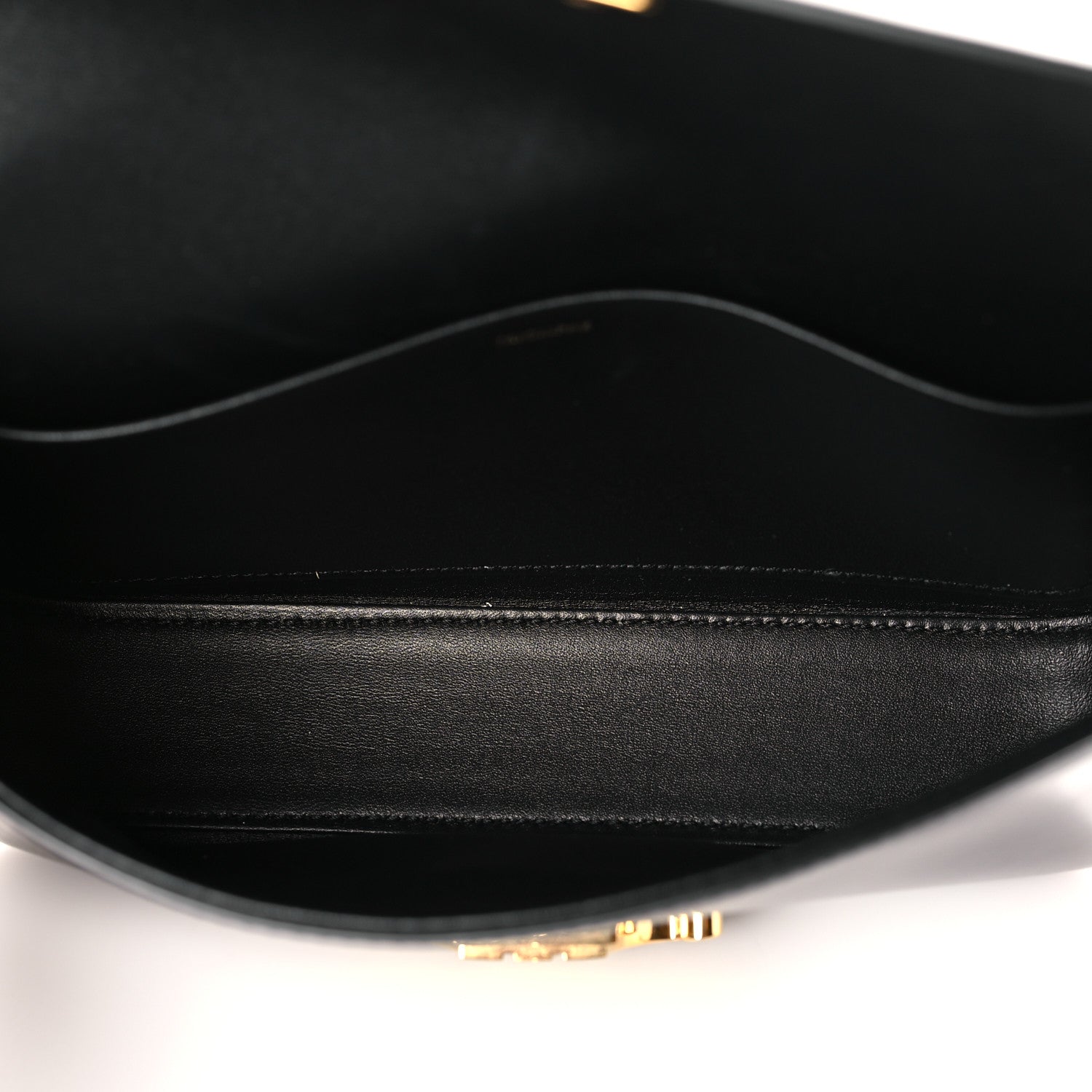 Celine Shiny Calfskin Triomphe Shoulder Bag Black 5 of 9
