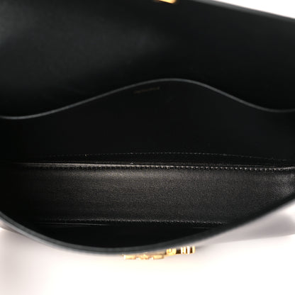 Celine Shiny Calfskin Triomphe Shoulder Bag Black 5 of 9