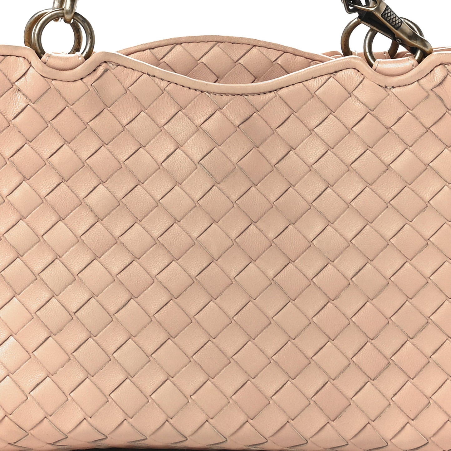 Nappa Intrecciato Small Shoulder Bag Flamingo