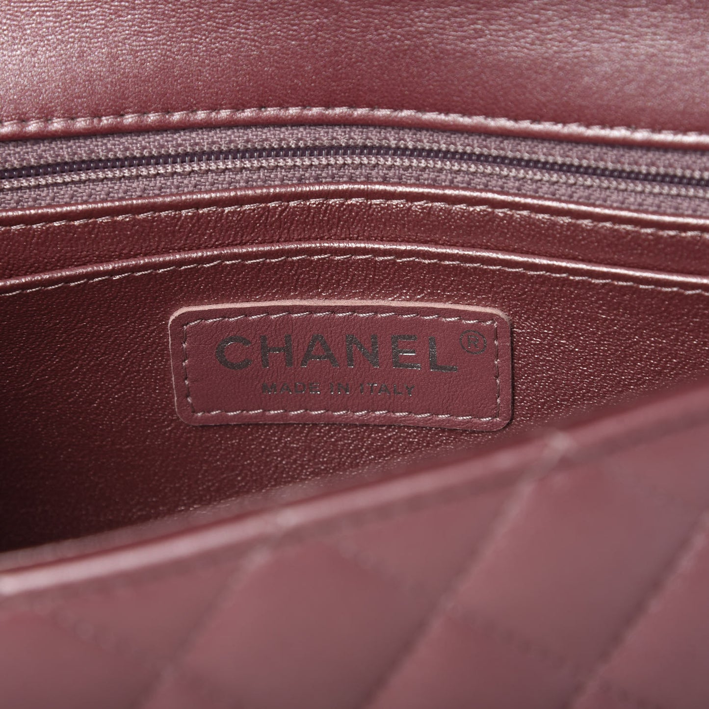 Metallic Lambskin Quilted Mini Rectangular Flap Pink