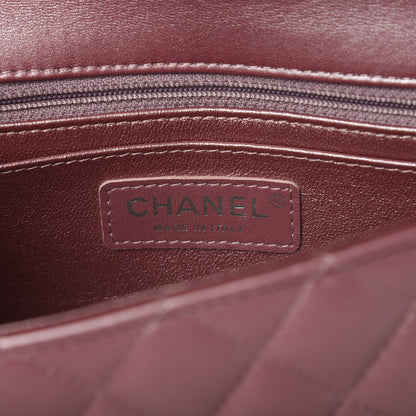 Chanel Metallic Lambskin Quilted Mini Rectangular Flap Pink 8 of 10