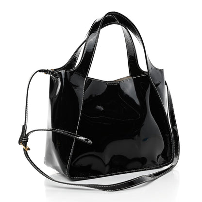 Stella McCartney Eco Alter Patent East West Perforated Tote Black 2 of 4