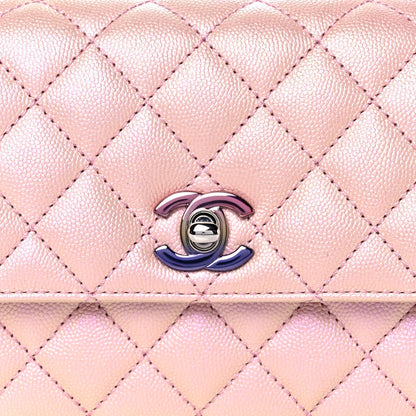 Chanel Iridescent Caviar Quilted Mini Coco Handle Flap Pink 11 of 12