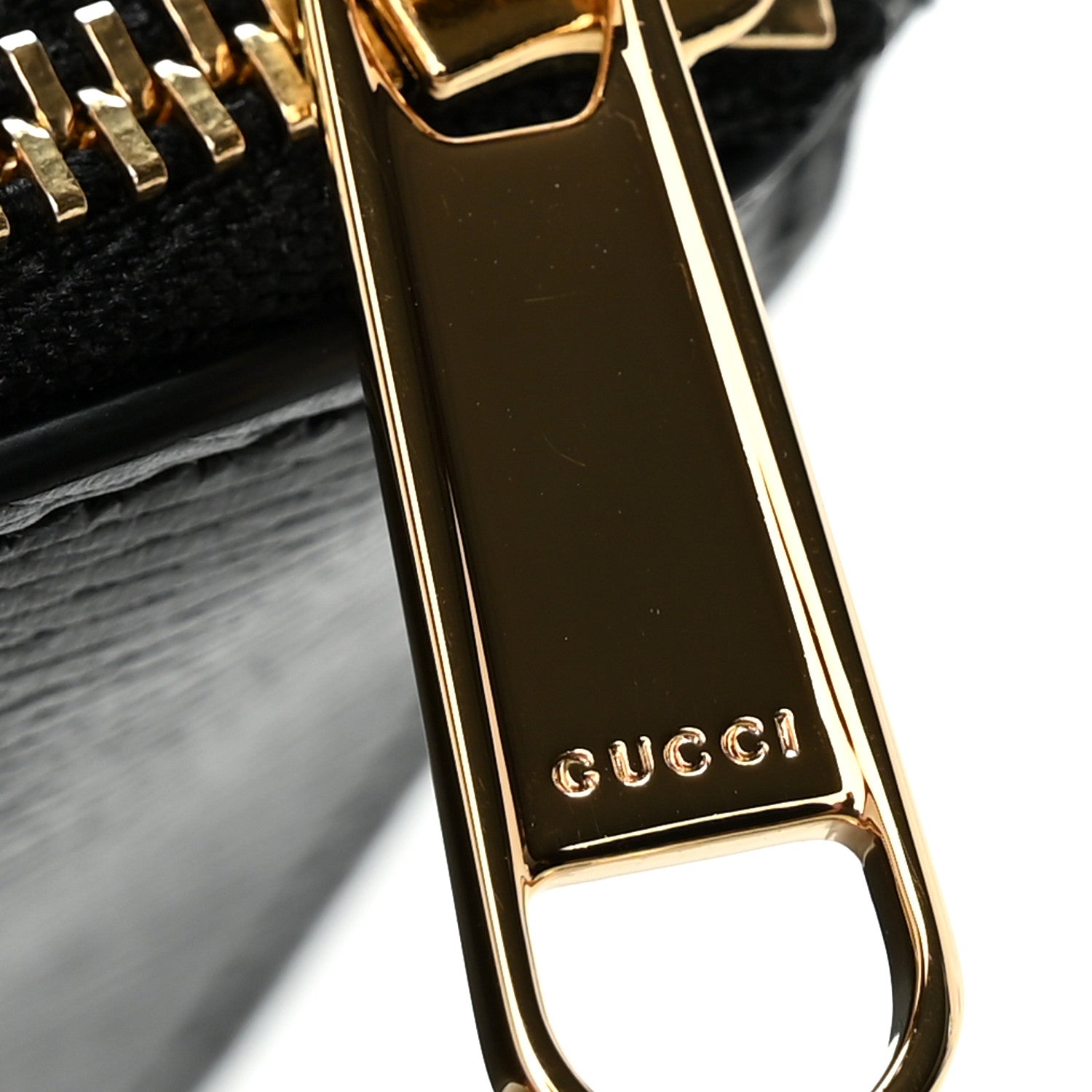 Gucci Calfskin Script Key Case Black 8 of 9